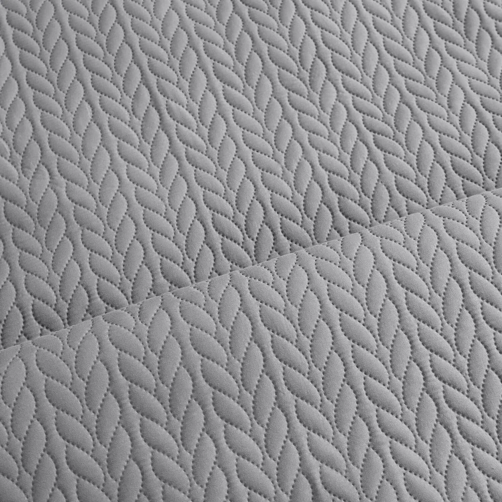 3 Piece Quilt Set, Coverlet Set, Pinsonic Quilted. Queen‎ Size 90x96 inches GREY